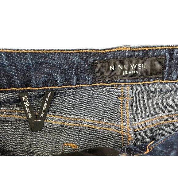 Nine West Women's Straight Jeans Size 12 Blue Dark Wash - Picture 7 of 12